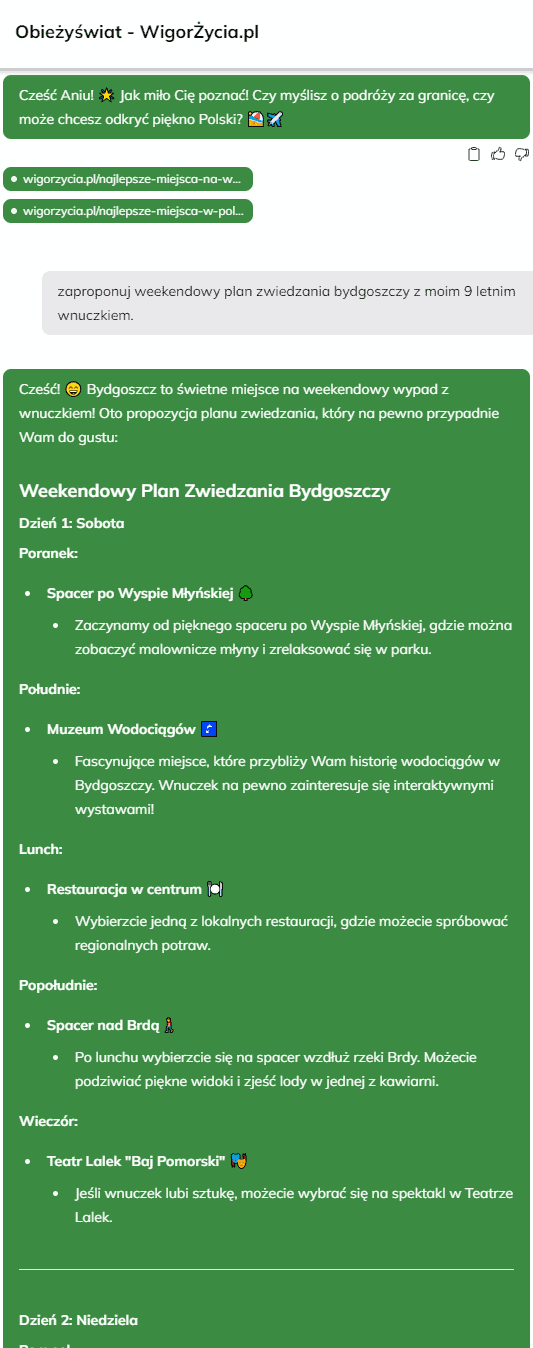 Infografika: weekendowy wyjazd z wnukiem do miasta krok po kroku