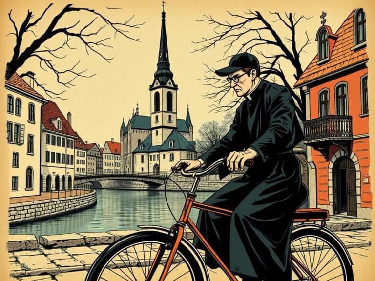 Ksiądz na rowerze
